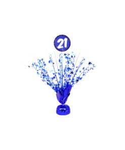 Blue 21st Birthday Table Centerpiece