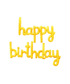 Gold Script Happy Birthday
