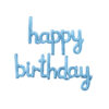 Light Blue Script Happy Birthday