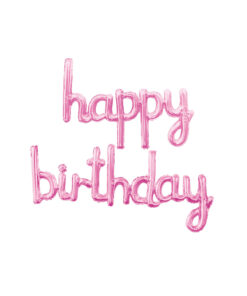 Light Pink Script Happy Birthday
