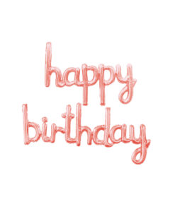 Rose Gold Script Happy Birthday