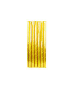 Alternative view of Gold Foil Paper Straws 25pk