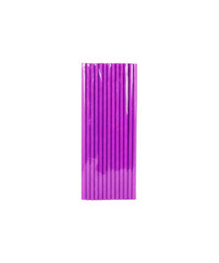 Alternative view of Purple Paper Straws 25pk