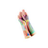 Rainbow Design Fishnet Gloves