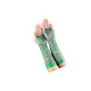 Peacock Feather Design Fishnet Gloves
