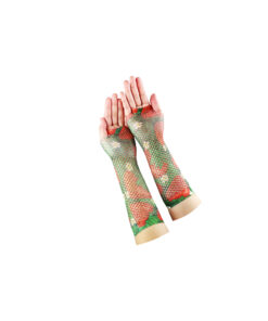 Strawberry Design Fishnet Gloves