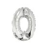Silver Air Fill Number 0 Balloon