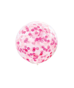 Pink Confetti Latex Balloon 36inch 1pc