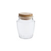 Glass Storage Jar With Pine Lid
