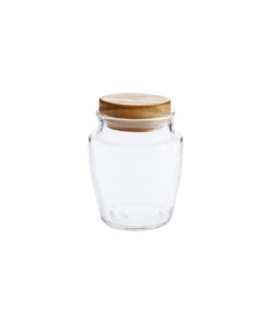 Glass Storage Jar With Pine Lid