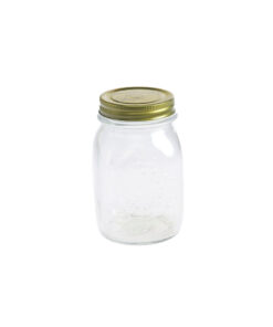 Glass Jar With Gold Lid 490ml