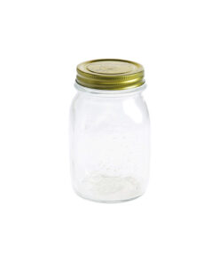 Glass Jar With Gold Lid 490ml