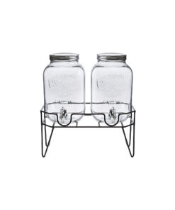 2 Tap Dispensers With Silver Lids 4000ml