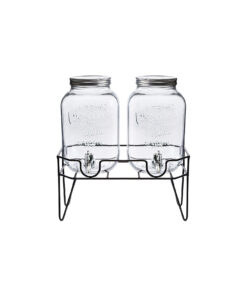 2 Tap Dispensers With Silver Lids 4000ml