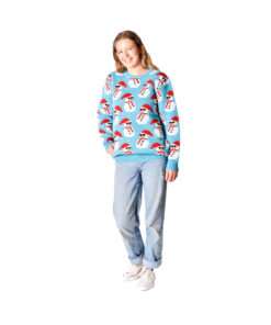 Xmas Jumper Snowman Woman