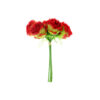 Red 5 Head Peony Bunch 30cm