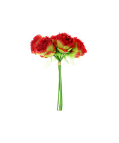 Red 5 Head Peony Bunch 30cm