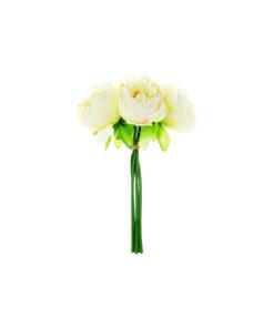 Yellow 5 Head Peony Bunch 30cm