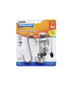 S-Shape Chrome Hooks 13pk