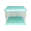 Light Blue Transparent Cake Box 10in