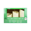 LED Yellow Candle Set 3pk