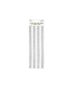Silver Jewel Look Sticker 4pc