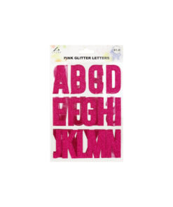 Pink Glitter Letter Stickers 26pc