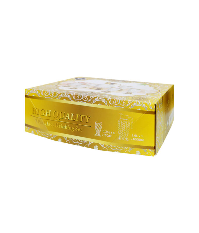 Glass Jug and Drinking Glasses Set 1600ml LookSharpStore