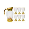 Glass Jug and Drinking Glasses Set 1600ml