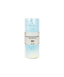 Light Blue With Gold Dots Baking Cups 24pc
