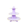 Lavender With Edge Design 3 Tier Cupcake Stand