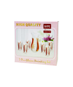 Alternative view of Floral Glass Jug and Drinking Glasses Set 1500ml