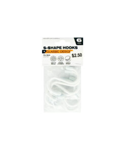 Laminated S-Shape Hooks 6pk