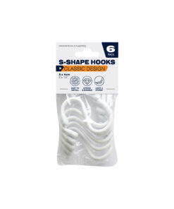 Laminated S-Shape Hooks 6pk