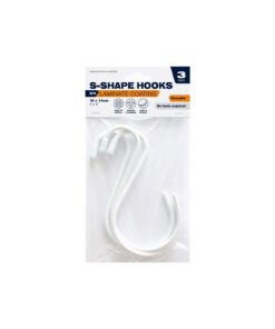 Laminated S-Shape Hooks 3pk