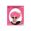 Pink Curly Wig With Glasses Party Set