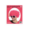 Hot Pink Curly Wig With Glasses Party Set