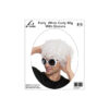 White Curly Wig With Glasses Party Set