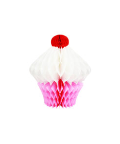 Pink Cupcake Honeycomb 30cm