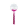 Hot Pink Bubble Balloon With Feathers & Fringe