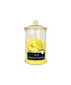 Lemon Scented Candle In Glass Jar