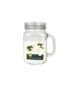 Vanilla Scented Candle In Glass Handle Jar