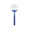 Blue Bubble Balloon With Feathers & Fringe