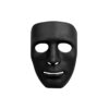 Black Full Face Plastic Mask