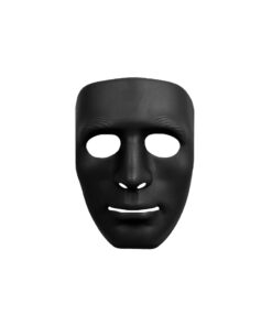 Black Full Face Plastic Mask