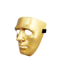 Alternative view of Gold Full Face Plastic Mask