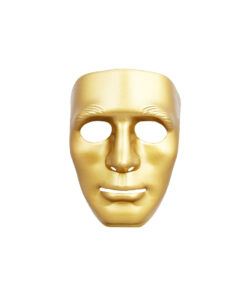 Gold Full Face Plastic Mask