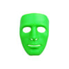 Green Full Face Plastic Mask