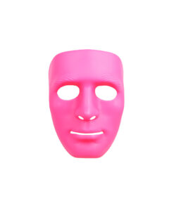 Hot Pink Full Face Plastic Mask