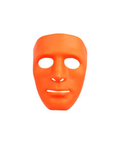 Orange Full Face Plastic Mask